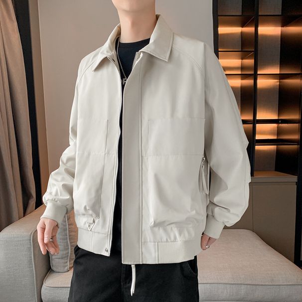 Coat Spring Autumn Korean Version Light Mature Loose Short Style With Thick Collars Men's Cotton Jacket Top Trend_viptrois.com