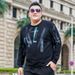Large Size Men's Clothing Autumn And Winter New Graffiti Effect Printed Sweater Men's No Hat Sports Style Black Long-sleeved Crew Neck Sweater_viptrois.com