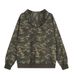 American Style Camouflage Hooded Sweatshirt Spring Autumn Men's Trendy High Street Flocked Embroidery Half-Zip Cardigan_viptrois.com