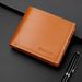 Slim Men's Wallet, Men's Wallet, Pocket Money, Short Horizontal Two-fold Wallet, Men's Leather Folder_viptrois.com