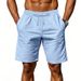 New Cotton And Linen Casual Sports Five-pair Pants For Men, Loose-fitting, Breathable, Quick-drying, Large Size, Beach Shorts_viptrois.com