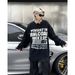 Loom European And American Retro Letter Distressed Autumn Winter New Loose Ins Trendy Brand Street Style Frayed Knit Sweater_viptrois.com