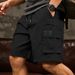 Men's Stretch Cargo Shorts – Loose Fit, Multi-Pocket Outdoor & Beach Shorts With Adjustable Waist For Casual & Sports_viptrois.com