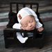 Drivedirect 1 Set Baby Jumpsuit Skin-friendly Stretchable Two-piece Suit Newborn Photography Hat Clothing for Indoor_viptrois.com