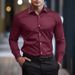 New Street Fashion Color Matching Long Sleeved Shirt Fashion Business Casual Slim Men's Shirt_viptrois.com