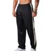 Men’s Slim-Fit Jogger Pants – Lightweight & Breathable Casual Trousers With Contrast Stripes (Black/Khaki/Green/Navy/Maroon)_viptrois.com