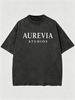 Men's Clothing Heavy Washed Cotton Short Sleeved T Shirt Casual Trend Unisex Summer Ins Black Round Neck Top Trendy Versatile Men's Half Sleeve_viptrois.com