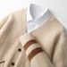 Pulse Foreign Trade New Men's Clothing European And American Thickened Cardigan Knitted Turn-down Collar Long Sleeve_viptrois.com