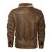 Loom Men's Fleece-Lined Sheepskin Plus Size Leather Coat Warm Motorcycle Thickened Casual Export Jacket European And American_viptrois.com