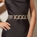 Waist Belt Elastic Durable Super Comfortable Easy to Match Fitted Lightweight Exquisite Leather Women Belt for Daily Wear-Silver_viptrois.com
