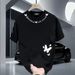 Summer New Men's Youth Personalized Casual Loose Round Neck Versatile Pure Cotton Short Sleeved T-shirt Trendy Brand Top_viptrois.com