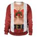 Pure European And American Cross-Border Independent Station Christmas 3D Digital Print Chest Hair Funny Pattern Round Neck_viptrois.com