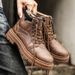 European Warm Series Men's Martin British Style Black Work Height Increasing Safety Shoes Desert Yellow Boots Men_viptrois.com