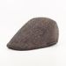 Spring And Autumn Tweed Newsboy Men's Duckbill Cap Full Brim Winter Beret Striped Warm Woolen Hat_viptrois.com