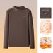 Men's Clothing Half High Collar Men's Bottoming Shirt Autumn And Winter New Style Inner Wear Plus Velvet Thickened Double Sided Warm Mid Collar Top_viptrois.com