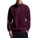 2027 Fashion European-USA Style Outerwear Youth/Men Polyester Stand Collar Half Zipper Splicing Long Sleeve Casual Thick Sweatshirts_viptrois.com