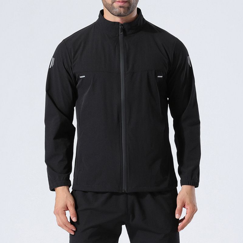 Men's Quick-Dry Running Jacket – Breathable Long Sleeve Workout Zip-Up For Gym & Hiking (M-4XL) – Lightweight Nylon Training Windbreaker_viptrois.com