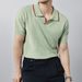 Summer Men's Breathable Polo Shirt – Lightweight & Color-Blocked Knit Top (M-3XL, Moisture-Wicking, Relaxed Fit, Machine Washable)_viptrois.com