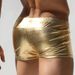 Men's Clothing Boxer Solid Color Drawstring Lace Up Metallic Color Special Fabric Fashionable And Simple Beach Swimming Trunks_viptrois.com