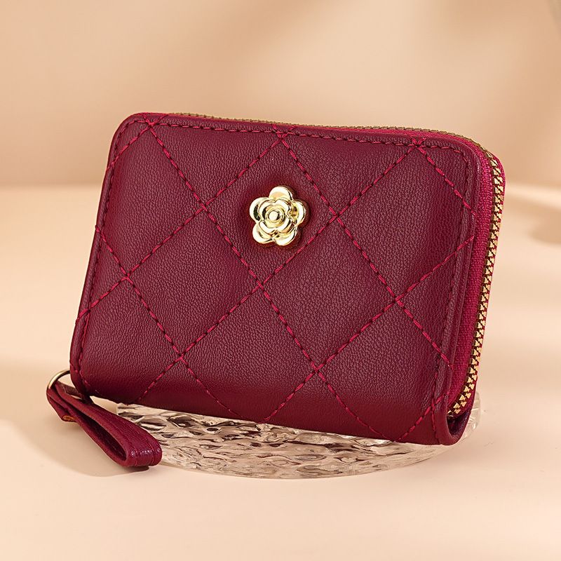 Card Bag Card Cases Lingge Light Luxury Women's Organ Card Bag Multiple Card Slots Large Capacity Bank Card Storage Bag Mini Coin Purse_viptrois.com