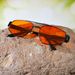 Punk Style Metal Frame Sunglasses – Double Beam Design, Triangular Cat Eye Shape (Unisex High-End Fashion)_viptrois.com