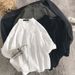 Men's Clothing Spring And Summer Five Quarter Sleeves Mid Sleeve Shirt Handsome Loose Shirt Feeling Three Quarter Sleeves_viptrois.com