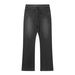 Men's Clothing Washed Distressed Grey Straight Leg Casual Versatile Fashion Simple Flared Jeans_viptrois.com