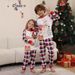 Christmas Santa Fawn alphabet plaid family Christmas print home suit_viptrois.com