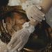 Unisex Wedding gloves Evening dress Black bridal Pearl short miss female short yarn lace hollowed-out satin bridal style_viptrois.com