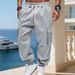 Men's Clothing Heavy Plus Velvet Men's Heavyweight Fleece-Lined Relaxed Fit Cargo Jogger Pants For Casual Streetwear & Outdoor Activities_viptrois.com