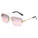 Frameless Leopard Print Metal Sunglasses - High-End Fashion Eyewear For Men & Women (UV400 Protection)_viptrois.com