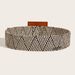 Women's Belts Summer Women's Zebra Check Elastic Braided Belt Fashionable And Versatile Square Buckle Elastic Decorative Belt_viptrois.com