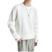 New high-end men's sweater round neck knitted jacket with autumn and winter design trendy brand white inner layer bottom shirt_viptrois.com