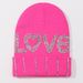 Knitted hat with diamond letters pullover autumn and winter outdoor cycling warm all match monochrome hat hip hop street hat_viptrois.com