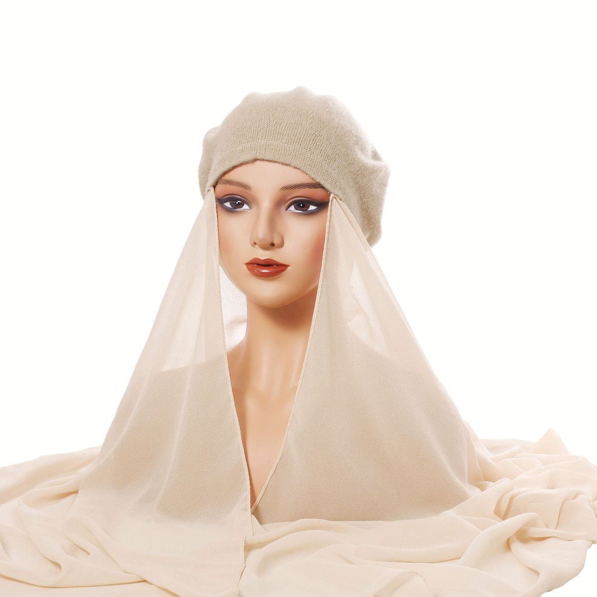 Ladies' Headscarf CHIFFON TWIST - Multicolor Turban Beret (Muslim, Fashion Trends, Hot Seller)_viptrois.com