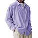 Men's Corduroy Long-Sleeve Shirt - European Fit Casual Button-Up (Sky Blue/Navy/White/Black/Grey, S-4XL)_viptrois.com