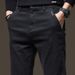 2025 Spring And Autumn Men's Casual New Elastic Straight Simple Slim Business High-end Versatile Pants For Men_viptrois.com