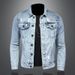 Men's Clothes Spring Bee Embroidered Light-colored Lapel Denim Jacket For Men_viptrois.com