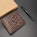 Wallet Card Cases Men's Wallet Men's Short Crocodile Pattern Thin Fashion Wallet Multi Card Slot Card Holder_viptrois.com
