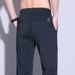 Men's Casual Summer Ice Silk Breathable Thin New Loose Comfortable Sports Straight Long Pants_viptrois.com