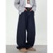Men's Clothing Denim Topstitching Retro Jeans For Men, Spring Style, Split Silhouette, American Straight Leg Pants, Trendy Brand, Loose Trousers_viptrois.com