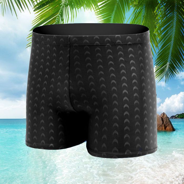 Man's Clothing Swim trunks Men's stylish boxer trunks Men's imitation sharkskin swim trunks_viptrois.com