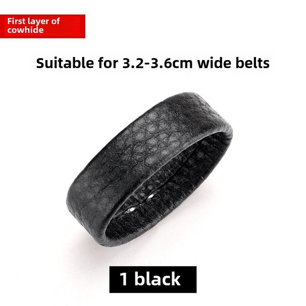 Factory direct top layer cowhide belt ring leather ring buckle meson belt accessories men's belt collar spot_viptrois.com