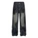 Men's Clothing Fashionable Brand, Stylish, Niche Design Pants, Hot Diamond Loose Straight Wide Leg Casual Jeans, Straight Pants For Men And Women_viptrois.com
