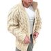 Men's Clothing 2024 New Men's Sweater Independent Stand Cardigan Heavy Long Sleeve Stand Collar Twisted Jacquard Casual Men's Wear_viptrois.com