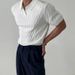 Men's Clothing Knitted Polo Shirt Short Sleeve Casual Half Sleeve Lapel T Shirt Fashion Slim Fit Top_viptrois.com