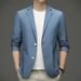 Modern Business Casual Blazer – Slim-Fit Acetate-Blend Jacket For Men (M-4XL, Notch Lapel, Unlined Versatile Layering)_viptrois.com