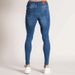 Fashion White Elastic Thin Pants Man Ripped Jeans Men's Streetwear Vintage Washing Solid Denim Pants Men's Casual Slim Fit Pants_viptrois.com