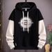 Streetwear Fake Two-Piece Hoodie – Oversized Drop Shoulder Design (Brown/Black/Apricot, Sizes M-5XL)_viptrois.com