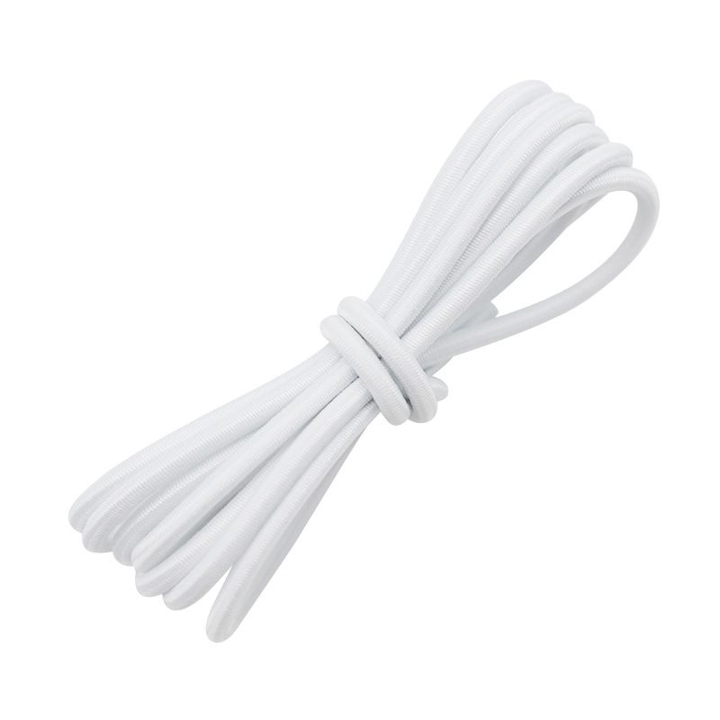 Solid Color Latex High Stretch Round Elastic Rope LACES 2.5mm Wide_viptrois.com